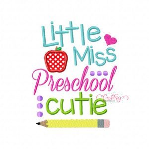 Preschool Cutie Applique Design