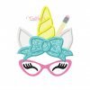 School Unicorn Embroidery Design