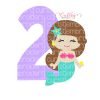 2nd Birthday Mermaid SVG File