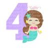 4th Birthday Mermaid SVG File 4th Birthday Mermaid SVG File
