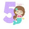 5th Birthday Mermaid SVG File 5th Birthday Mermaid SVG File