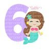 6th Birthday Mermaid SVG File 6th Birthday Mermaid SVG File