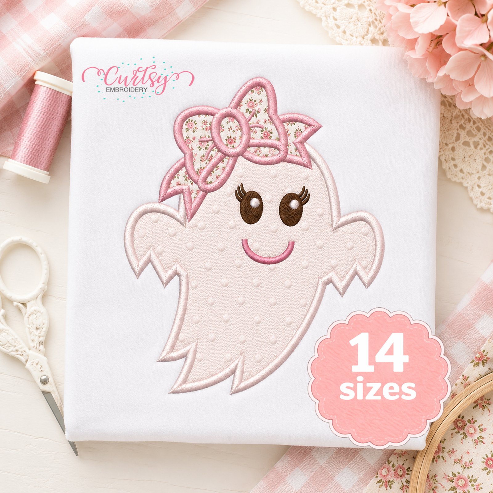 Girl Ghost with Bow Applique Design _ Etsy 2000 Girl Ghost with Bow Applique Design _ Etsy 2000