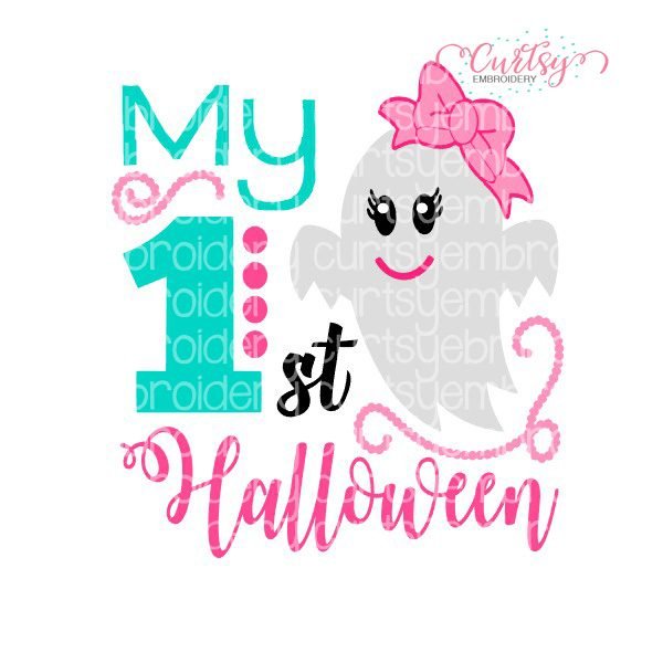 My First Halloween Girl Ghost SVG File