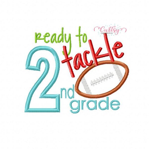 Ready To Tackle 2nd Grade Applique Design