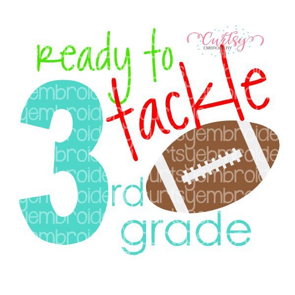 Ready To Tackle 3rd Grade SVG File Ready To Tackle 3rd Grade SVG File