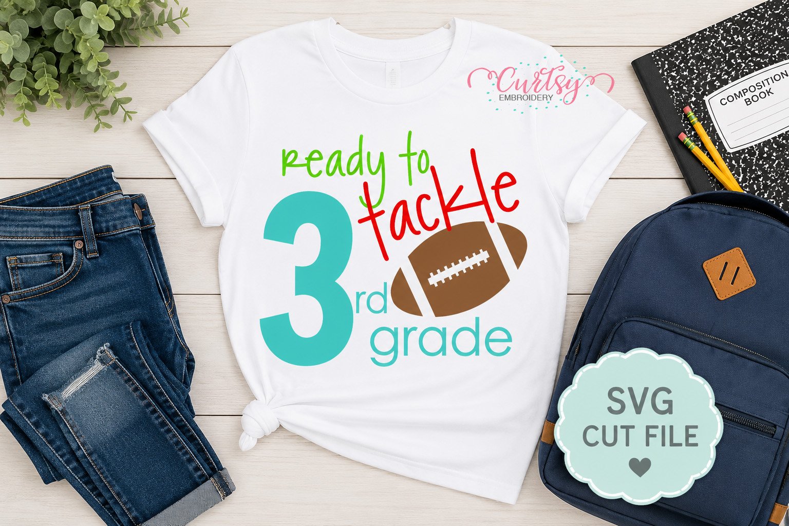 Ready To Tackle 3rd Grade SVG _ Logo 1 Ready To Tackle 3rd Grade SVG _ Logo 1
