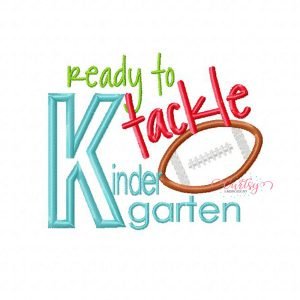 Tackle Kindergarten Applique
