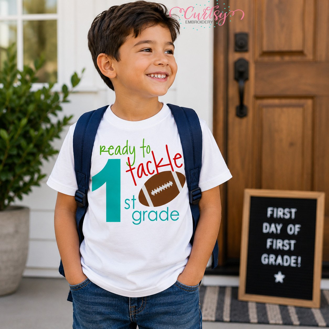 Ready to Tackle 1st Grade SVG _ Logo 2