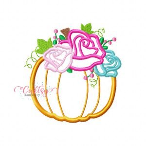 Floral Pumpkin Applique