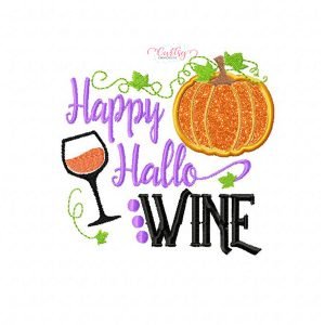Happy Hallowine Embroidery
