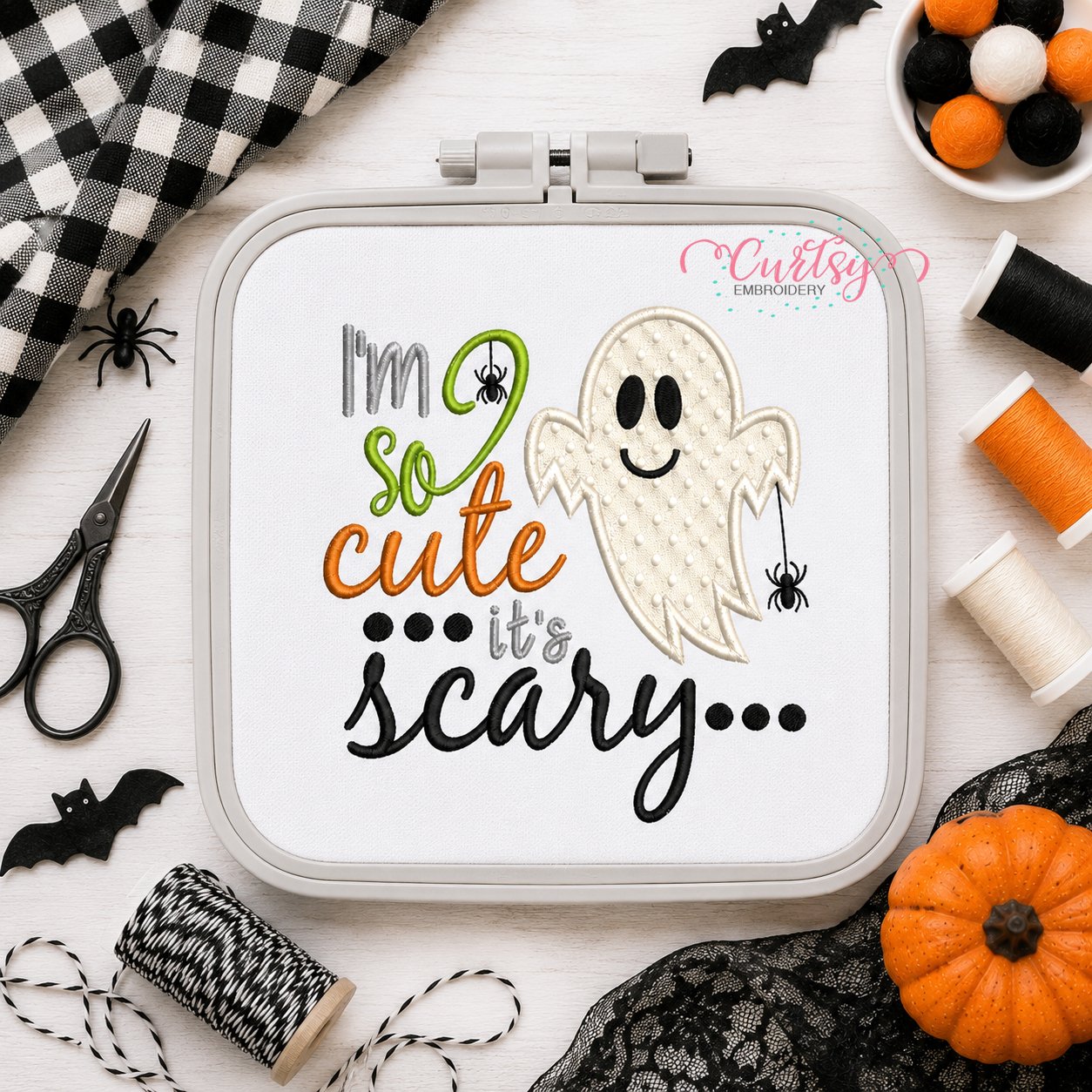 Im So Cute its Scary Applique Design _ Logo 2
