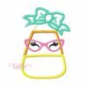 Candy Corn Glasses Applique Design