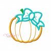 Pumpkin with Bow Applique Design Pumpkin with Bow Applique Design