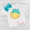 Pumpkin with Bow Applique Picture Pumpkin with Bow Applique Picture