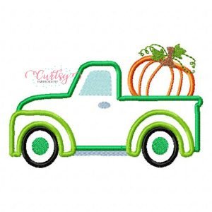 Pumpkin Truck Applique Design