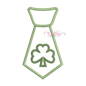 Shamrock Tie Applique Design