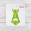 Shamrock Tie Applique Design 600