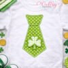 Shamrock Tie Applique Embroidery Design logo 1
