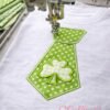 Shamrock Tie Applique Embroidery Design logo 2