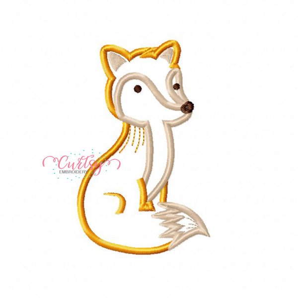 Woodland Fox Applique Design Woodland Fox Applique Design