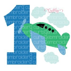 1st Birthday Airplane SVG File