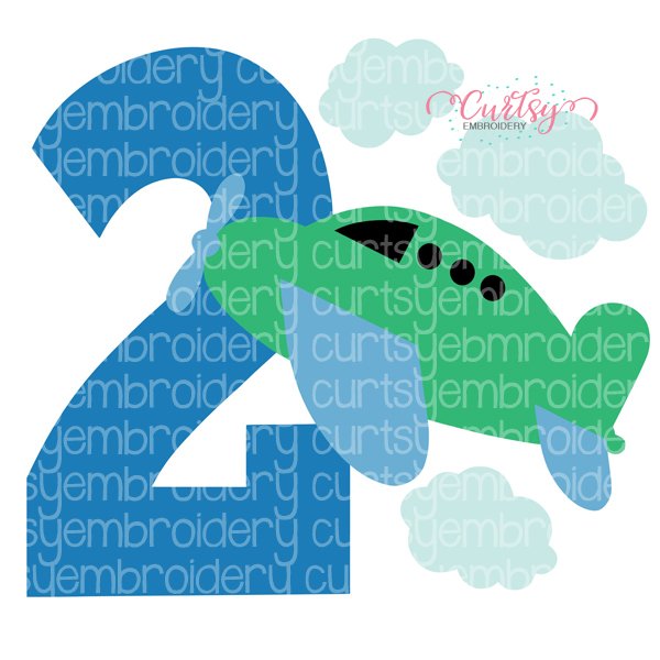 2nd Birthday Airplane SVG File 2nd Birthday Airplane SVG File
