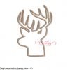 Deer Silhouette Satin Applique MAP Deer Silhouette Satin Applique MAP
