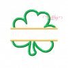 Monogram Split Shamrock Applique Design