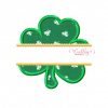 Monogram Split Shamrock Applique Embroidery Design