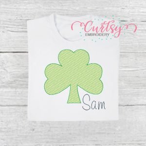 Shamrock Sketch Fill Embroidery