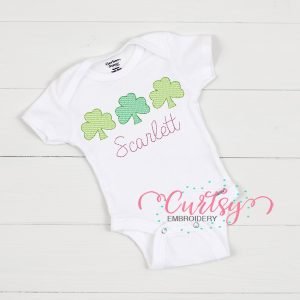 Shamrock Trio Sketch Fill Embroidery