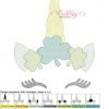 Shamrock Unicorn Sketch Fill Embroidery MAP