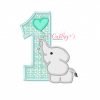 1st Birthday Elephant Applique Design 1st Birthday Elephant Applique Design