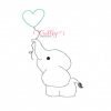 Baby Elephant Bean Stitch Applique Design Baby Elephant Bean Stitch Applique Design