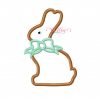 Chocolate Bunny Bow Satin Applique Design Chocolate Bunny Bow Satin Applique Design