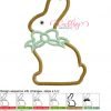 Chocolate Bunny Bow Satin Applique MAP Chocolate Bunny Bow Satin Applique MAP