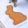 Chocolate Easter Bunny Applique Design logo 2