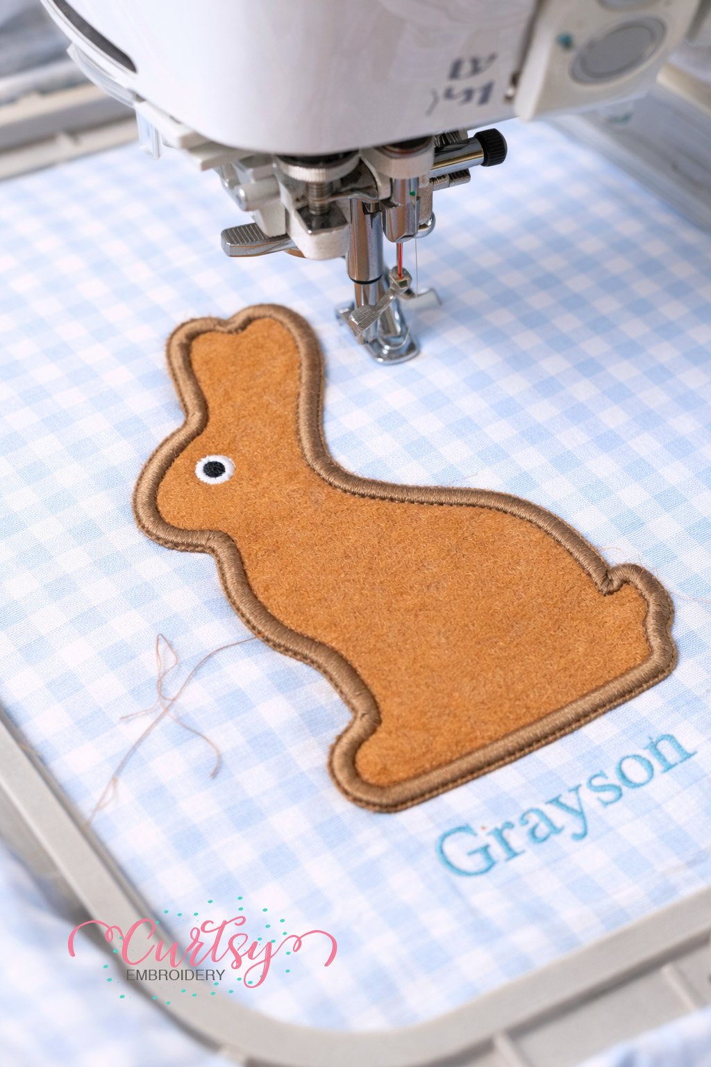 Chocolate Easter Bunny Applique Design logo 2 Chocolate Easter Bunny Applique Design logo 2