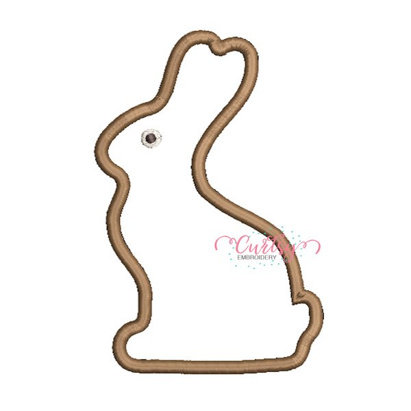 Chocolate Easter Bunny Applique Design Chocolate Easter Bunny Applique Design