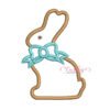 Chocolate Easter Bunny Bow Applique Design