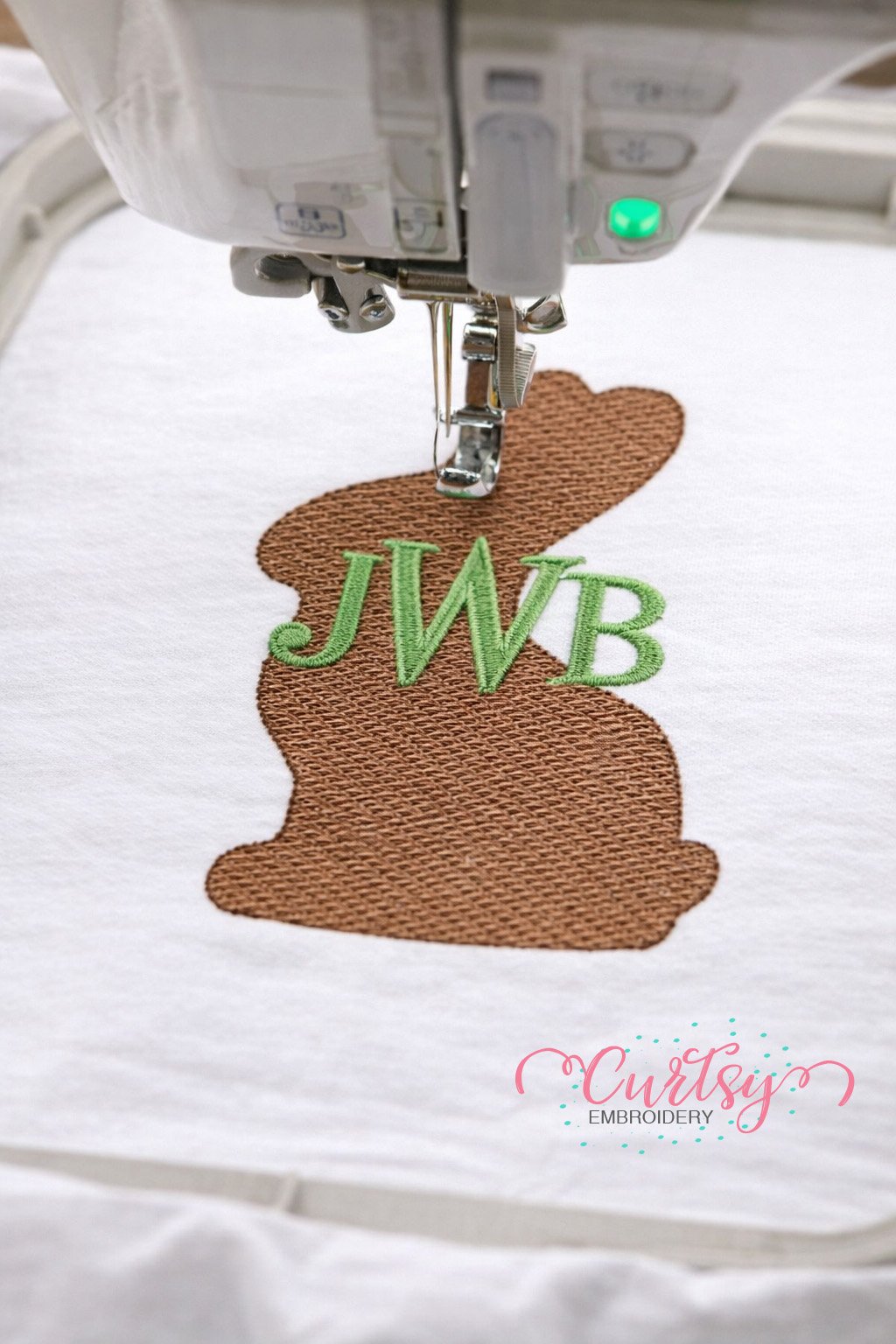 Chocolate Easter Bunny Quick Stitch Embroidery Logo 4