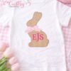 Chocolate Easter Bunny with Bow Quick Stitch Embroidery Design Logo 1