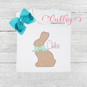 Chocolate Bunny Bow Quick Stitch