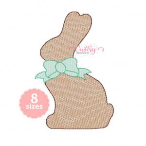 Chocolate Bunny Bow Quick Stitch