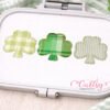 Shamrock Trio Bean Stitch Applique hoop logo