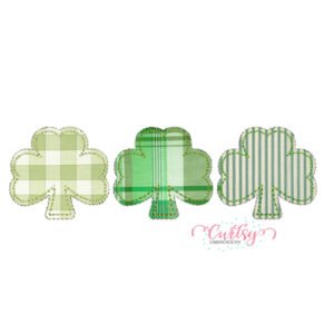 Shamrock Trio Bean Stitch Applique