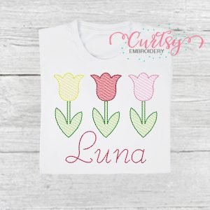 Tulip Trio Quick Stitch Embroidery
