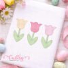 Tulip Trio Quick Stitch Embroidery Design Logo 1