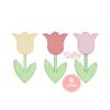 Tulip Trio Quick Stitch Embroidery Design Logo